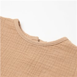 Платье для девочки с воротничком «Крошка Я. Муслин», рост 92-98 см, бежевое