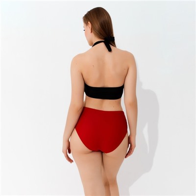 Плавки купальные слипы завышенные женские MINAKU, размер 56, цвет бордо