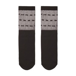 Полиамидные CONTE FANTASY Удлиненные носки с прозрачным верхом в горошек