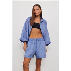 Шорты  SRT242_Salvia Blue/Голубой меланж