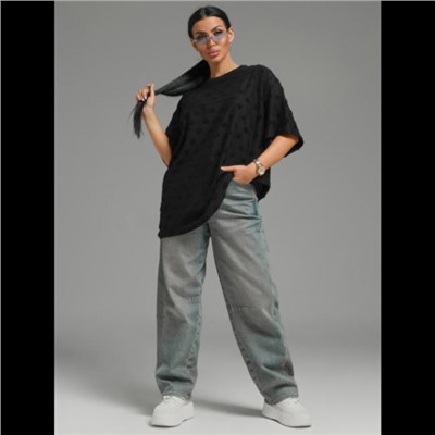 Футболка Ирбис (Махра черный сердечки)