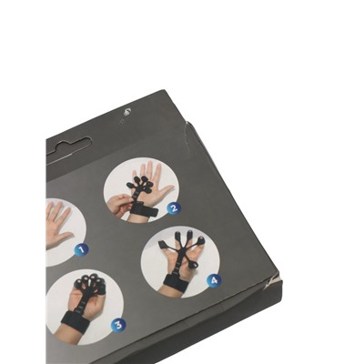 УЦЕНКА Массажёр силикон для пальцев рук с манжетом 9,5кг 8*14*2,8см чёрн ОТ