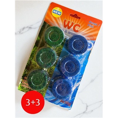 Таблетки для унитаза 6 шт, на 20-30 дней