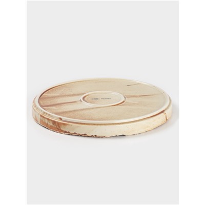 Тарелка с бортиком Magistro Organic brown, d=28.2 см, фарфор, бежевая