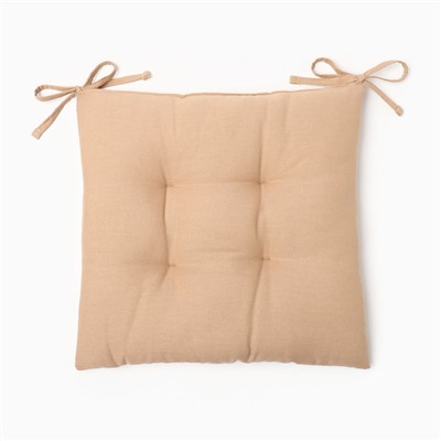 Подушка на стул «Этель» ECO, 42×42 см, бежевая