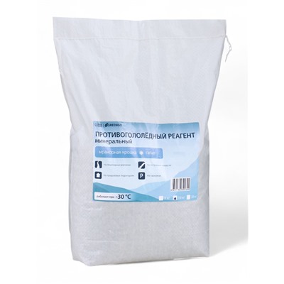 Реагент противогололёдный, мраморная крошка и реагент, 10 кг, работает при – 30 °C, в мешке, Greengo