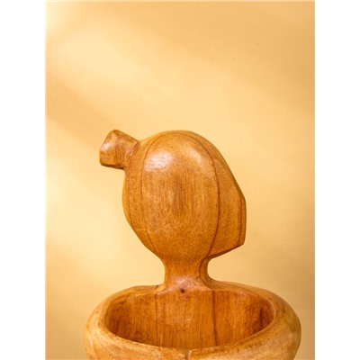 УЦЕНКА Подставка под бутылку дерево «Человек» 10×13×30 см