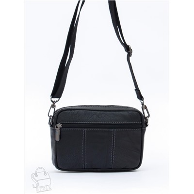 Сумка мужская кожаная 8615S black Fuzhiniao