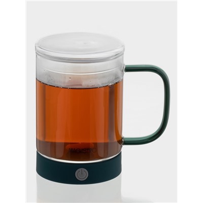 Кружка - мешалка Magistro «Слот», 400 мл, 11.5×8×12.2 см, стекло, прозрачная