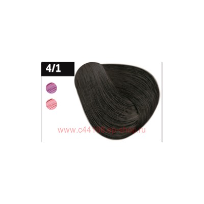 OLLIN SILK TOUCH  4/1 шатен пепельный 60мл Безаммиачный стойкий краситель для волос