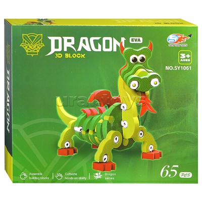 Конструктор "Дракон" (65 дет.) в коробке