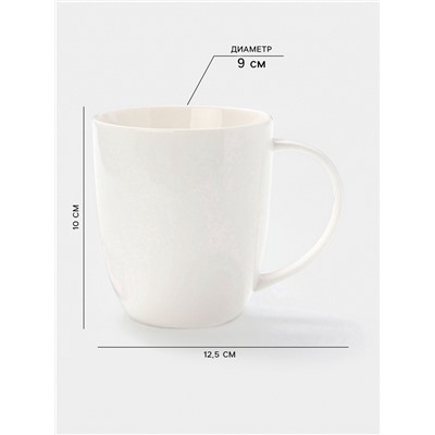 Кружки Magisto English tea party, 435 мл, набор 2 шт., фарфор, белые