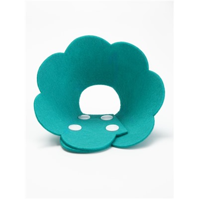 Ветеринарный воротник «Ромашка», размер M, фетр, бирюзовый