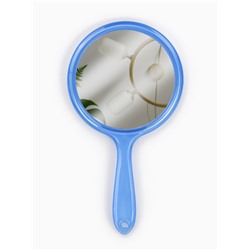 Зеркало с ручкой, двустороннее, с увеличением х2, 11.5×21 см, (d=10 см), МИКС