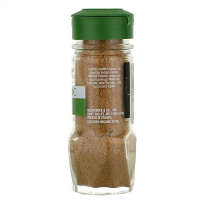 McCormick Gourmet, Органический, молотый тмин, 1.5 унц. (42 г.)