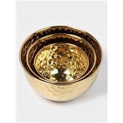 Набор мисок, 3 шт.: 17/21.5/25.4 см, нержавеющая сталь, золотистый