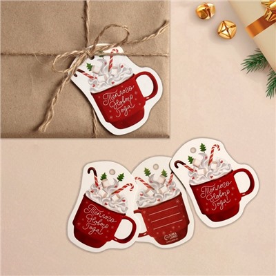 Шильдик на подарок Новый год «Тёплого Нового года», 6.5×7.5 см