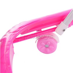 Ходунки "Шарики с цветочками" с погремушками и шарами (розовый) в пакете