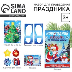 Набор для проведения праздника «Новогодний квест», 20×30 см