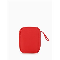 Косметичка-аптечка дорожная на молнии, с ручкой, маленькая, красная