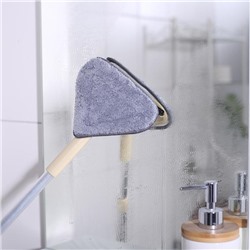 Щётка для окон Доляна, алюминиевая телескопическая ручка 59(89) см, насадка из микрофибры 12×12 см, МИКС