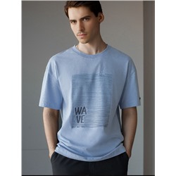 Свободная футболка  с авторским принтом