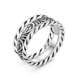 Кольцо из чернёного серебра 925 пробы 23228