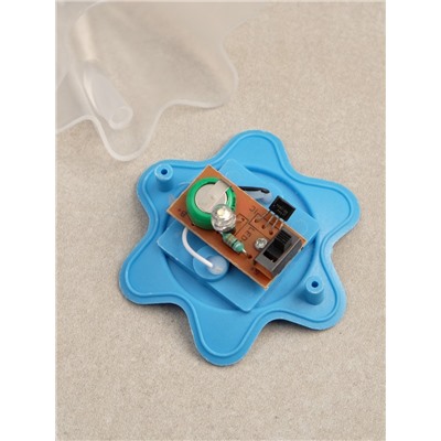 Садовый светильник «Цветок голубой», уличный, на солнечной батарее, 6×29×6 см, 1 LED, свечение белое