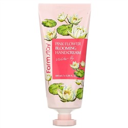 Farmstay, Pink Flower Blooming Hand Cream, Water Lily, 3.38 fl oz (100 ml)