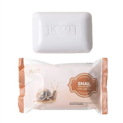 Jigott Мыло-скраб для лица и тела с экстрактом улитки / Snail Scrub Soap, 150 г 25815