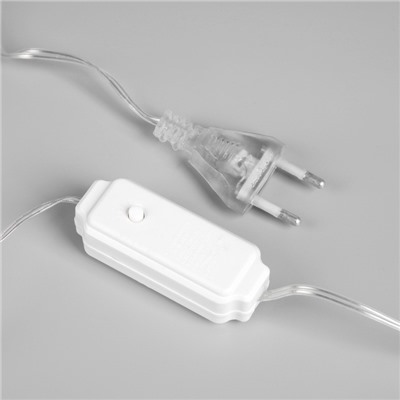 Светодиодная фигура «Снежинка» 60×60 см, пластик, 220 В, 8 режимов, свечение тёплое белое