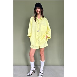 Костюм лён  SET019/30/Лимонный