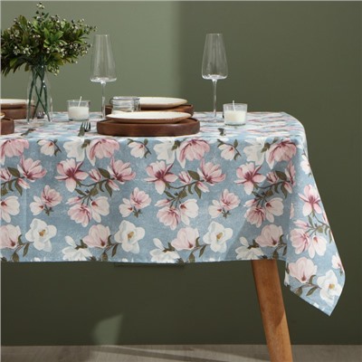 Скатерть «Доляна. Магнолия», 146×220 см, рогожка 158 г/м², 50% хлопок, 50% п/э