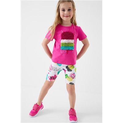 Брюки трикотажные для девочек (легинсы укороченные), 2 пары в комплекте PLAYTODAY, 1240210