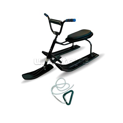 Игрушка Снегокат детский 214 "Drive" разборный с высокой рамой, с рисунком и высоким рулем (Черный)