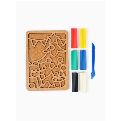 Пластилиновые картинки «Новый год! Ёлка»