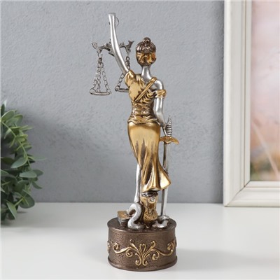 Фигурка полистоун «Фемида: Богиня правосудия, на шкатулке», 7×8×24 см