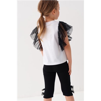 Комплект трикотажный для девочек: джемпер (футболка), брюки (легинсы укороченные) PLAYTODAY, 1240021