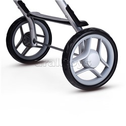 Коляска для кукол металлическая, складная, прогулочная с козырьком, с корзиной, цвет розовый