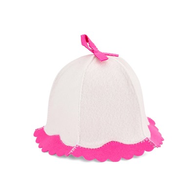 Шапка - шляпка для бани и сауны «Красотка», полиэфир 50%, шерсть 50%, «Добропаровъ»