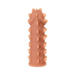 Насадка на фаллос с шипами и продолговатыми бугорками Extreme Sleeve 004 M-size - 14,7 см.