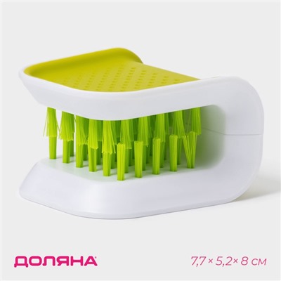 Щётка для столовых приборов и ножей Доляна, зелёная