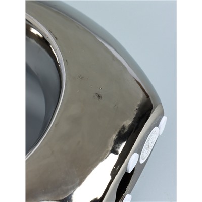 УЦЕНКА Фигурка керамика «Абстракция. Амулет», под серебро, 17×5.5×19 см