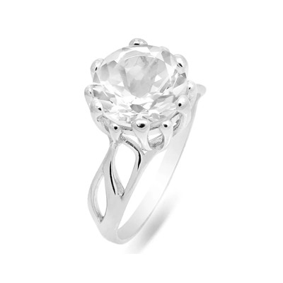 Кольцо из серебра горный хрусталь, СПН00411