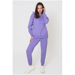 Худи оверсайз с капюшоном футер (Лиловый)