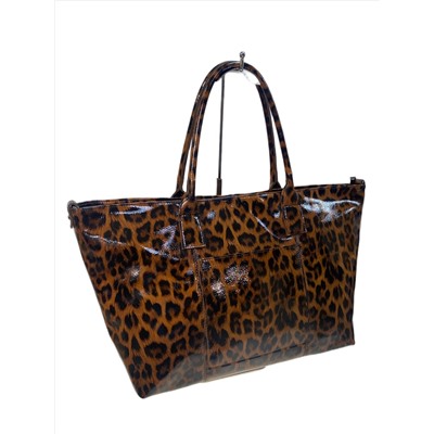 Женская сумка из натуральной кожи, цвет леопард