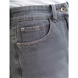 Джинсы мом фит из эластичного денима средней плотности