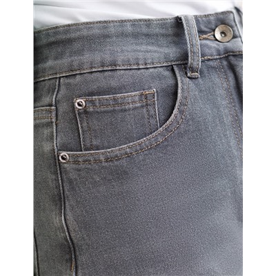 Джинсы мом фит из эластичного денима средней плотности