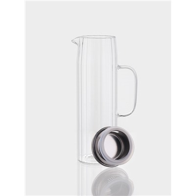 Кувшин Magistro «Богема. Дольки», 1.5 л, 9×14×28 см, стекло, прозрачный