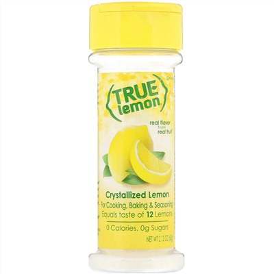 True Citrus, True Lemon, Кристаллизованный лимон, 2,12 унц. (60 г)